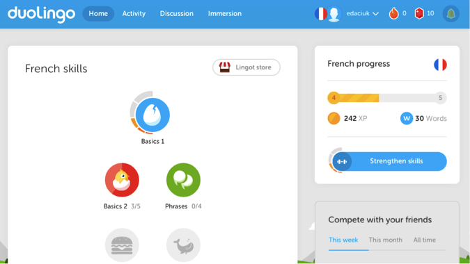 Duolingo Dashboard