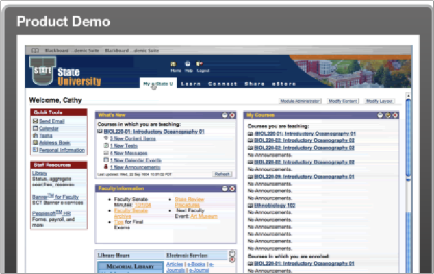 Blackboard Demo Site